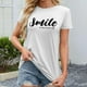 thumbnail image 2 of Camiseta informal de manga corta con cuello en V y estampado para mujer - Poliéster y spandex, transpirable, diseño floral - Top de moda para verano/otoño, 2 of 6