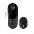 thumbnail image 3 of Faible Consommation d'Énergie Sonnette Vidéo Sans Fil WI-FI, Application Intelligente Télécommande Interphone Sonnette Vidéo Détection de Mouvement PIR / Vision Nocturne HD IP65 Étanche, 3 of 9