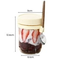 thumbnail image 5 of Sunjoy Tech 2Pcs Glass Oatmeal Breakfast Cups with Spoon Good Sealing Clear Scale Design Large Diameter Breakfast Bowls, 5 of 7