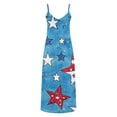 thumbnail image 4 of Viikei Summer Dresses for Women,Women's Summer Print Casual Loose Sleevless V-Neck Dress Blue XXL, 4 of 5