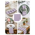 thumbnail image 4 of Cloth Napkins Set of 4 - 20x20 Inches, Purple Checkered Washable Reusable Table Napkins, Farmhouse White Buffalo Plaid Soft & Absortbent Dining Napkin for Party Wedding Hotel Restaurant, 4 of 8