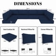 thumbnail image 2 of SDJPOI14 Piece Outdoor Replacement Cushion Set, Water-Repellent Sectional Cushion for Patio Furniture, Couch Coushions for 6-Seat Wicker Conversation Sets, 2 of 7