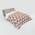 thumbnail image 3 of Ambesonne Tribal Bedding Set 3 Pcs, Watercolor Triangles, Twin XL, Orange Jade Green Pink, 3 of 3