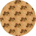 thumbnail image 1 of Ahgly Company Tapis Rond Lavable en Machine Intérieur Transitionnel Orange, 4 Pieds Rond, 1 of 7