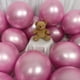thumbnail image 2 of Globo rosa de metal de cromo 12 pulgadas 50 piezas KIRIKOU Globo de látex cumpleaños boda aniversario ducha de bebé graduación fiesta de Navidad decorada con Globo de helio, 2 of 5