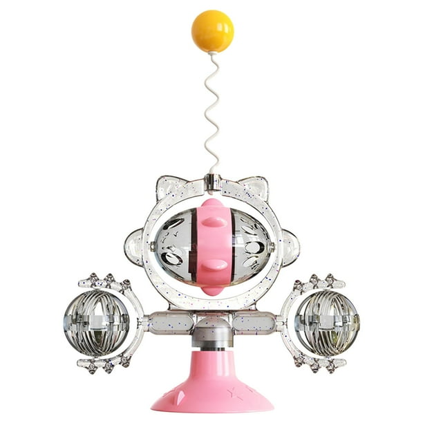 Rompecabezas Juguetes Alimentador de alimentos con ventosa Seguro Divertido ABS Gato Molinillo interactivo Rosa Zulema Juguetes interactivos para gatos