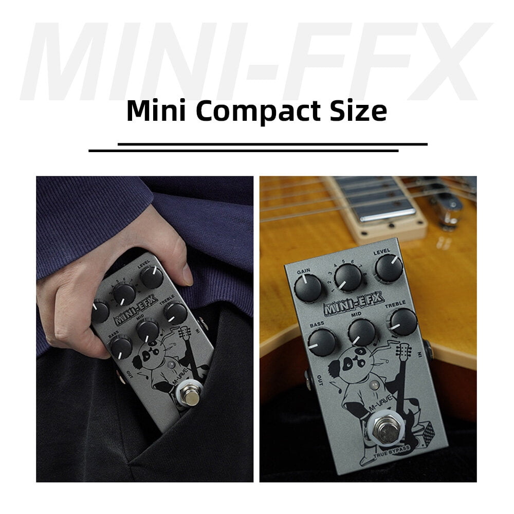 M-VAVE Electric Effects Pedals Heavy Metal Electric Guitar Overload Distortion Effector 3-section EQ Adjuster Portable British Distortion Guitar Pedal for Speaker Mixer Headphones Sound Card