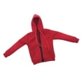 thumbnail image 2 of Ropa de muñeca 1/6 Hugo con capucha y cremallera rojo, 2 of 10