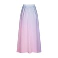 thumbnail image 5 of Plus Size Long Skirts for Women Printed Elastic Waisted Pleated Skirt with Pocket Summer Casual Loose Maxi Skirt on Clearance, 5 of 5