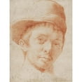 thumbnail image 2 of Cristofano Allori 15x18 Gold Ornate Wood Frame and Double Matted Museum Art Print Titled - A Boy Wearing a Workman's Hat (ca. 1600), 2 of 4