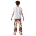 thumbnail image 4 of FORMRS Kids Pajama Pants with Pockets Size 9-10Y Boys Lounge Sleep Bottoms, Christmas Poinsettia, 4 of 8