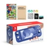 Nintendo Switch Lite Blue with Mario Party Superstars, Mytrix 128GB MicroSD Card and Accessories NS Game Disc Bundle Best Holiday Gift