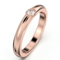 thumbnail image 2 of 0.17ct Vertex Diamond Moissanite Ring 18K Rose Gold Over Silver Wedding Band, 2 of 4