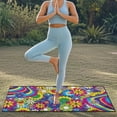thumbnail image 5 of XYZCANDO Hippie Flowers Seat Cover Towel Sweat-Absorbent Towels Cloth for Post Gym Workout Running Swimming Beach and Hiking Non Slip Backing Sweatproof Cushion Protector, 5 of 7