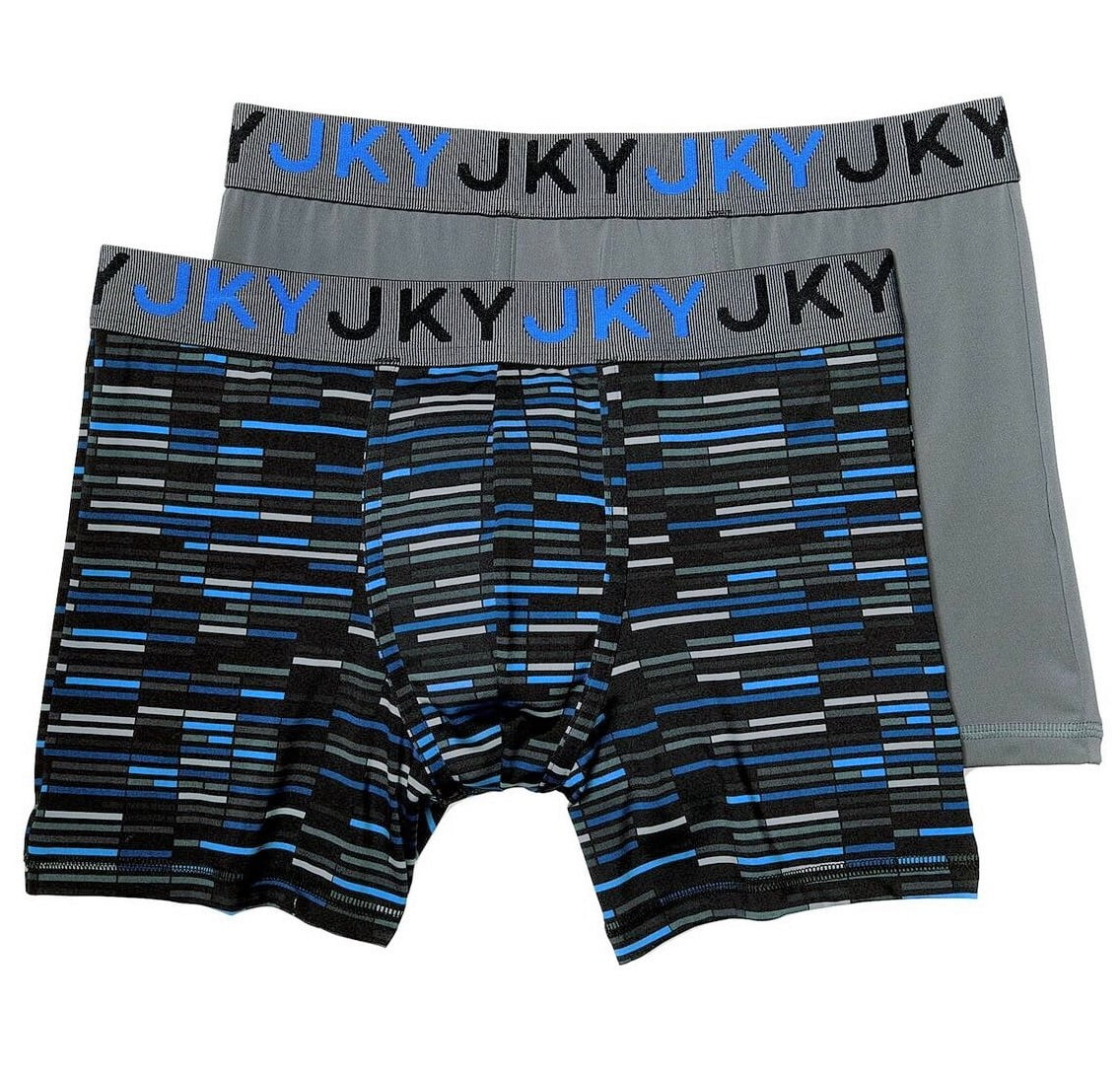 JKY JOCKEY MEN'S UNDERWEAR 2 PACK 009 BLUE MEDIUM BOXER BRIEF