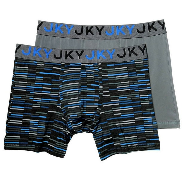 JKY JKY JOCKEY MEN'S UNDERWEAR 2 PACK 009 BLUE MEDIUM BOXER