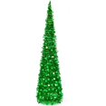 thumbnail image 1 of 5Ft Collapsible Sequin Tinsel Christmas Tree Artificial Popup Xmas Tree With Stand Party Home Decoration, 1 of 3