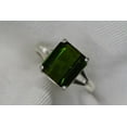 thumbnail image 3 of Certified Dark Green Tourmaline Ring 5.00 Carat Sterling Silver Solitaire Natural Real Genuine Earth Mined October Birthstone Jewelry, 3 of 3