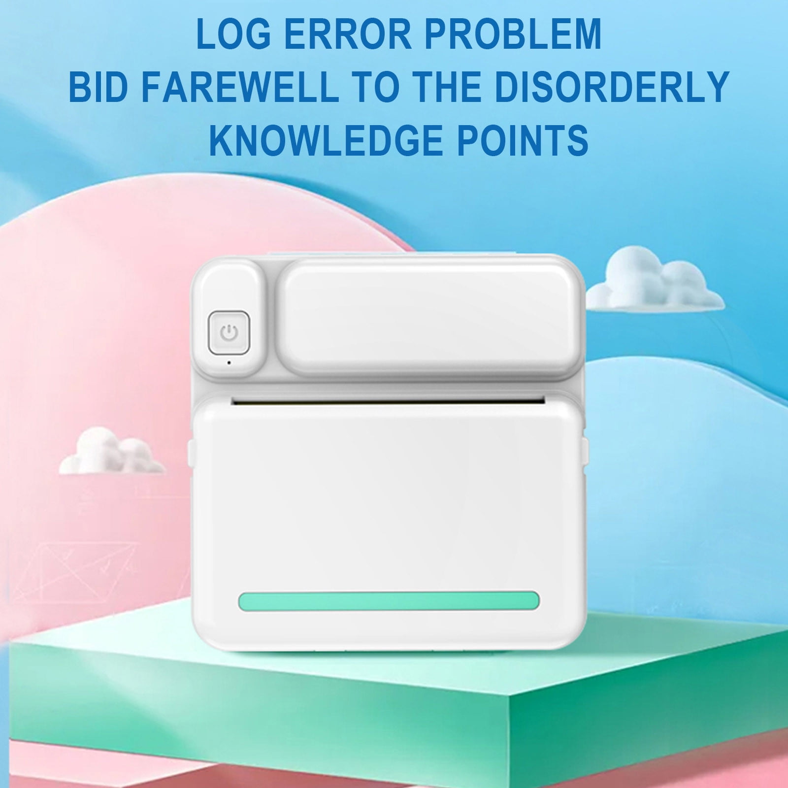 Fall Clearance,Thermal Portable Bluetooth Printer 57mm Mini Wireless POS Thermal Image Photo Printer For Android IOS Mobile Phone