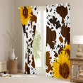 thumbnail image 3 of Brown Cow Print Curtains & Drapes,Milk Cow Highland Cowhide Window Curtains,Farm Animals Skin Blackout Curtains, 3 of 6