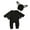 D, variant on Infant Onesies for Baby Boys Girls Black Bat Sleeve Halloween Onesie Hat Jumpsuit Suit Rompers