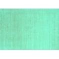 thumbnail image 1 of Ahgly Company Machine Washable Indoor Rectangle Solid Turquoise Blue Modern Area Rugs, 6' x 9', 1 of 4