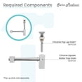 thumbnail image 4 of Square Bottle Trap Drain, Chrome, 4 of 6