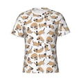 thumbnail image 4 of Vsdgher Dachshund Dog Puppy Print Men's Dry Fit Mesh Athletic Shirts Moisture Wicking Tennis T-Shirt Tops, 4 of 9