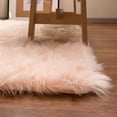 Ultra Soft Faux Sheepskin Fur Shag Rug Light Pink 4' X 6'