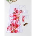 thumbnail image 7 of Qingpeng Womens 3 Piece Swimsuit Set Floral Sheer Mesh Tummy Control Beachwear Adjustable Strap Bathing Suit, 7 of 7