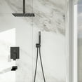 thumbnail image 5 of Logmey Luxury Rain Mixer Shower Combo Celling Mounted Rainfall Shower Head System Square Oil Rubbed Bronze Rain Shower Head 16", 5 of 10