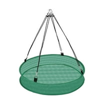 Bird Catcher Tray for Hanging Bird Feeder Platform, 4" Deep Birdseed Hoop for Hummingbird Feeders Bee Feeder Outdoor Garden Accessories (Green, 20inch)