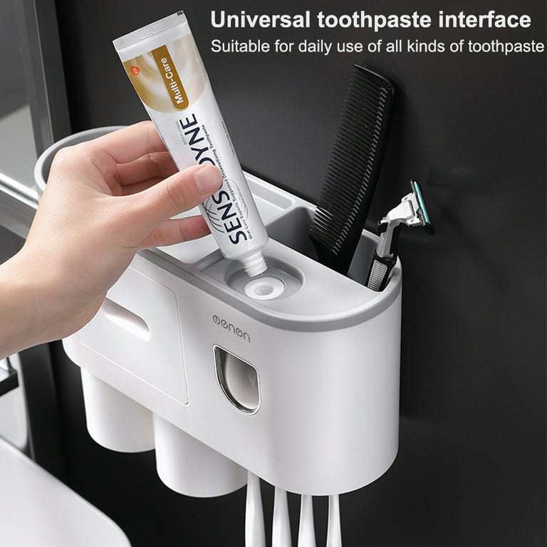 Vehicle-mounted Cup Holder with 3 Storage Cups Saving Car Space Water Cup  Tooth Brush Dispenser Bathroom Organizer Accessories