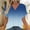 Light Blue, variant on Summer Casual Tops,Plus Size T-shirt Blouse for Womens, Women's Lock Solid Color V-neck Fashionable Loose And Comfortable Short Sleeved T-shirt Top
