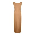 thumbnail image 4 of Mohiass Womens Cocktail Bodycon Sleeveless Slim Casual Tank Long Maxi Dress Khaki XL, 4 of 5