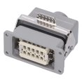 thumbnail image 2 of Heavy Duty Connector,Rectangular Aviation Connector Plug Single Button 10Pin Industrial Supplies for Automation, Machinery,High Temperature Powder Coated, 2 of 7
