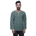 thumbnail image 1 of Atasi Kurta Court Traditionnel pour Hommes Col Goutte d'Eau Chemise Décontractée en Coton Slub, 1 of 1
