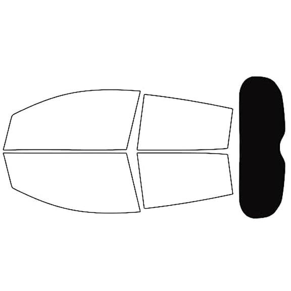 Rvinyl Window Tint Kit Compatible with Chevrolet Spark 2016-2023 - Rear Windshield Precut Kit - 5%