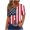S7-Red, variant on successthop 4th of July Clothes Women Flags Loose Plus Size V Neck T Shirt Button Holiday Shirts Short Sleeve Tops Red