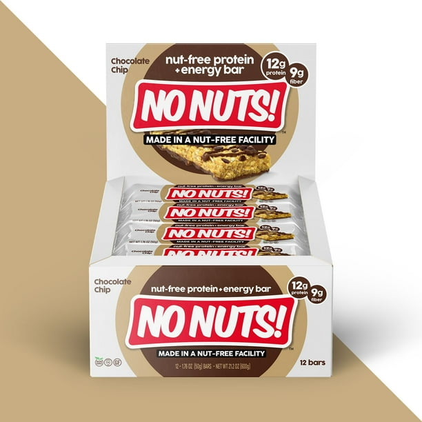 No Nuts! Chocolate Chip Protein Snack Bars 100 Nut Free Vegan
