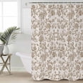 thumbnail image 2 of Extra Long Shower Curtain 72x84 Inch, Farmhouse Khaki Shower Curtain Waterproof Bathroom Decor Vintage Flower Leaf Botanical Plant Fabric Bath Curtain Set Accessories with Hooks, 2 of 6
