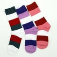 thumbnail image 2 of TeeHee Soft Comfortable Cotton Crew Socks for Women and Men Multipack (Stripes_3Pair-B), 2 of 9