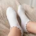 thumbnail image 2 of KinKnit 6 Pairs No Show Socks for Women Ruffle Socks Low Cut Socks Cute Ankle Frilly Short Cotton Socks, 2 of 8