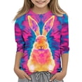 thumbnail image 2 of Bnwani Long Sleeve Toddler Shirts Plain Crew Neck Printed Tops 4-5t, 2 of 5