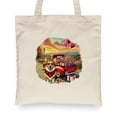 thumbnail image 2 of Be My Valentine's Corgi Truck Full of Love Flower Balloon Canvas Tote Bag Welsh Corgi Dog Lover Gifts Idea Reusable Shopping Grocery Bag - 02029, 2 of 5