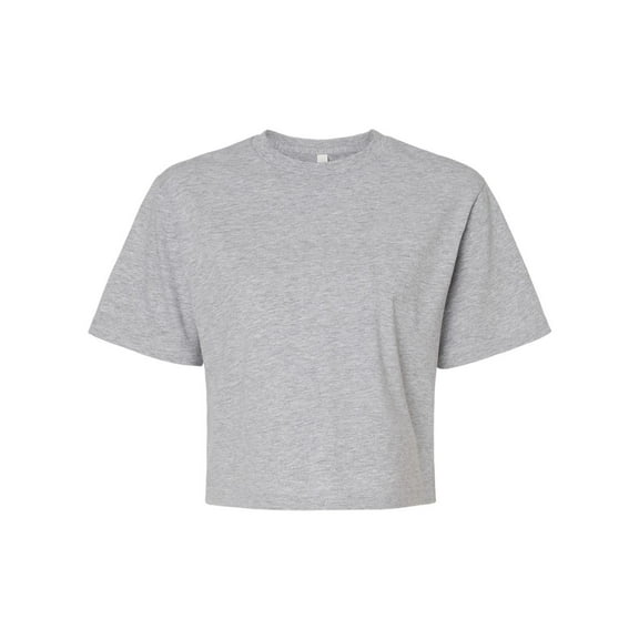 American Apparel B02427587 Women Fine Jersey Boxy T-Shirt, Heather Grey - 2XL