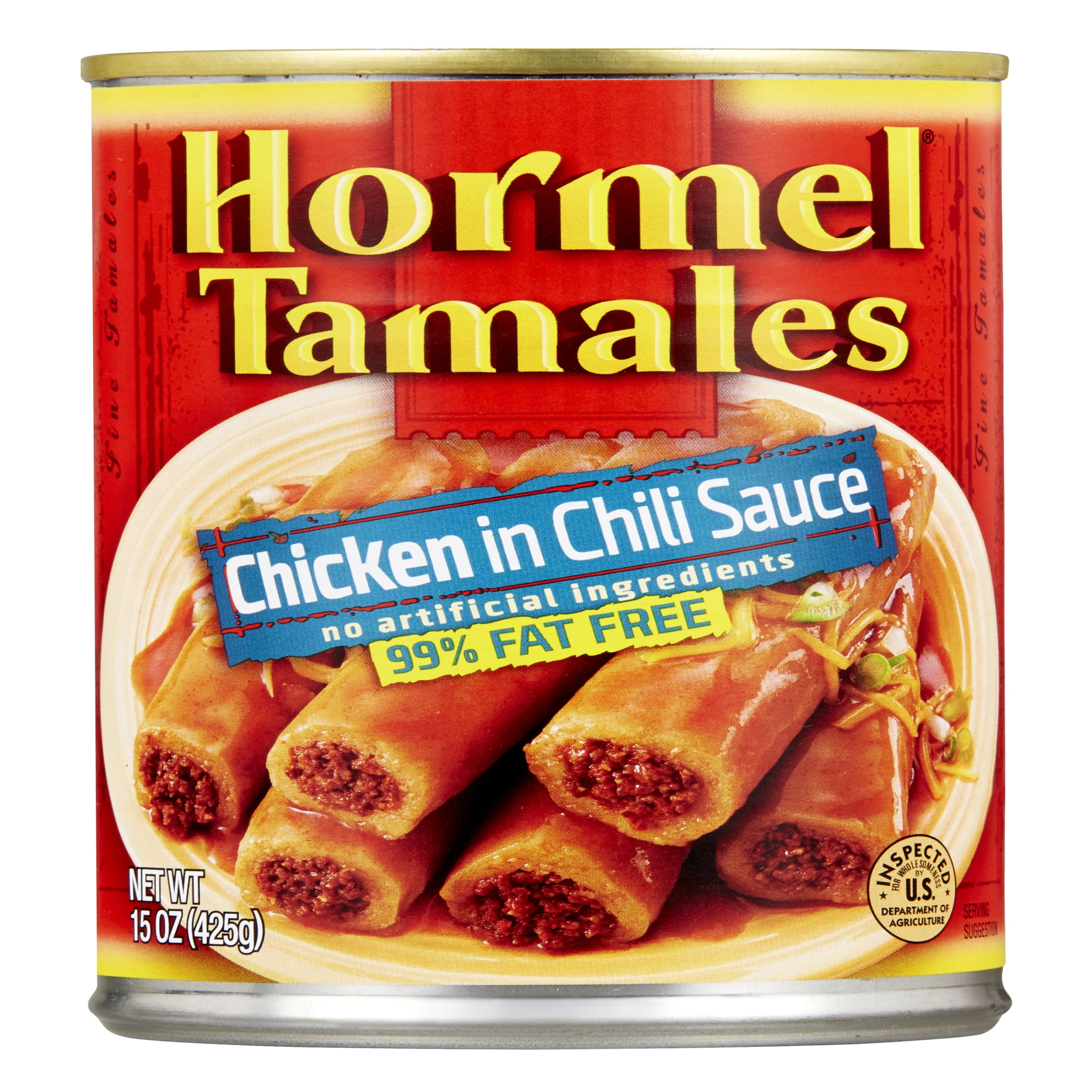 (4 pack) HORMEL Chicken Tamales, Shelf-Stable, 15 oz Steel Can
