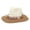 Khaki, variant on Panama Hats for Women Fashionable Panama Sun Hat with Colour Block Trend Comfortable Summer Hat for Holidays