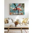 thumbnail image 5 of Christmas Ocean Canvas Print Wall Art Framed Canvas Art Wall Decor Snowman Beach Flamingo Palm Abstract Art Pictures Painting Morden Artwork for Living Room Bedroom, Ready to Hang - 16"x20", 5 of 6