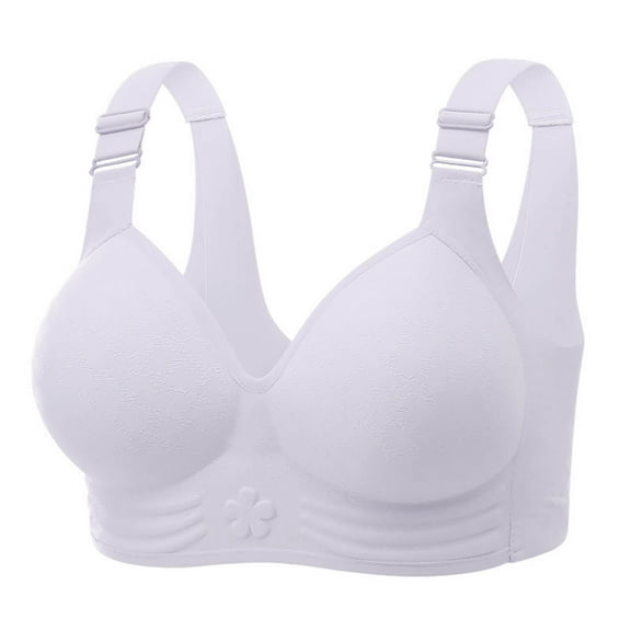Ohufall Bras for Women Supportive Wireless Push Up Bras Comfort No Underwire Full Coverage Seamless Bras, 38B/C-48B/C